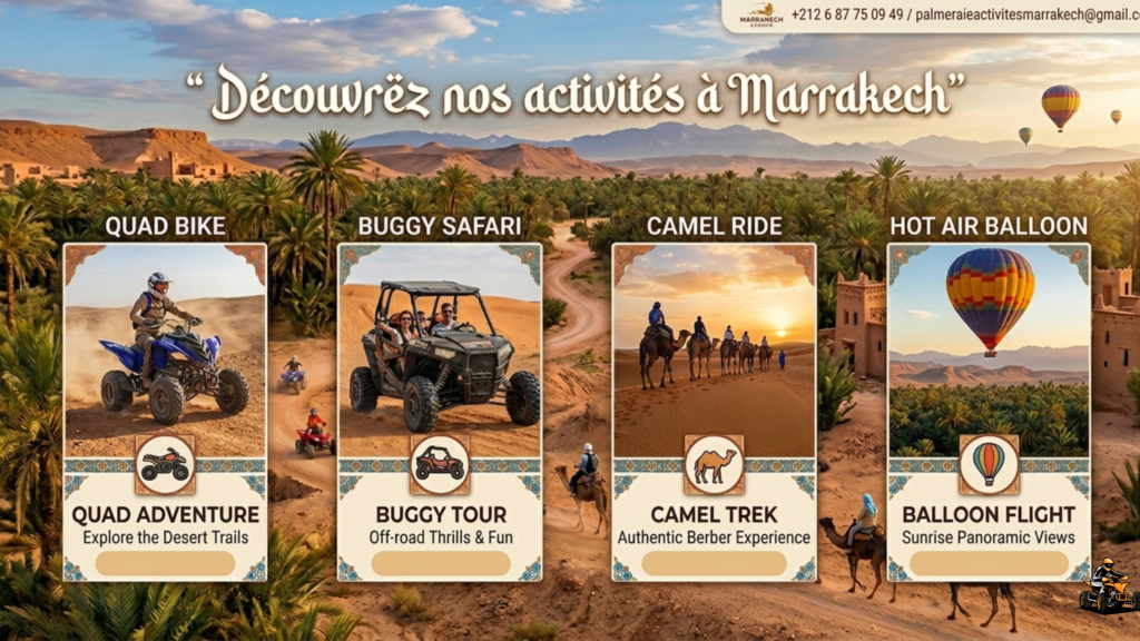 Découvrez nos activités à Marrakech